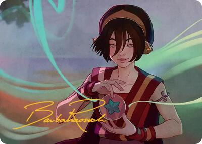 Toph, the First Metalbender Art Card (Gold-Stamped Signature) card from Art Series: Avatar: The Last Airbender