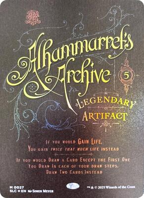Alhammarret's Archive card from Secret Lair Countdown Kit