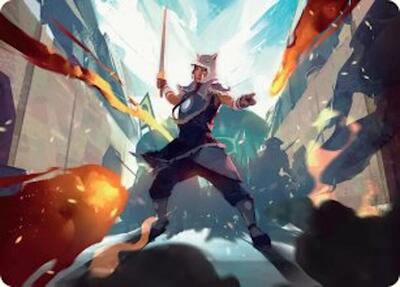 Sokka, Tenacious Tactician Art Card card from Art Series: Avatar: The Last Airbender