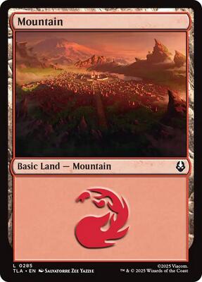 Mountain (0285) card from Avatar: The Last Airbender