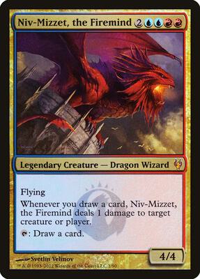 Niv-Mizzet, the Firemind card from Duel Decks: Izzet vs. Golgari