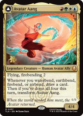Avatar Aang card from Prerelease Cards