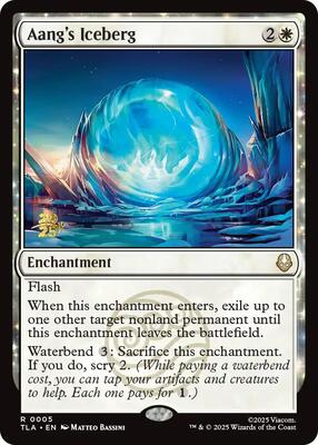 Aang's Iceberg card from Prerelease Cards