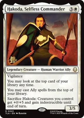 Hakoda, Selfless Commander card from Prerelease Cards