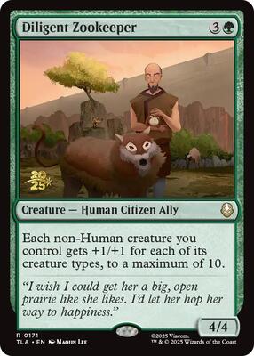 Diligent Zookeeper card from Prerelease Cards