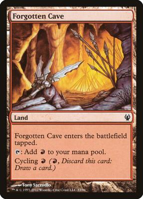 Forgotten Cave card from Duel Decks: Izzet vs. Golgari