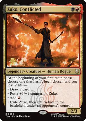 Zuko, Conflicted card from Prerelease Cards
