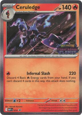 Ceruledge - 014 [Staff] card from ME: Mega Evolution Promo