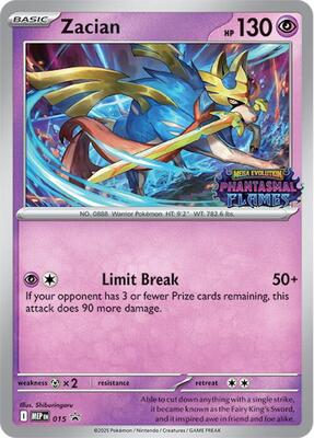Zacian - 015 card from ME: Mega Evolution Promo