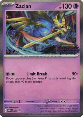 Zacian - 015 [Staff] card from ME: Mega Evolution Promo