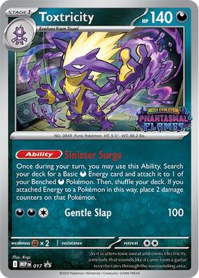 Toxtricity (Prerelease) card from ME: Mega Evolution Promo