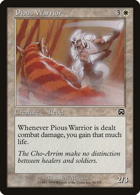 Pious Warrior card from Mercadian Masques