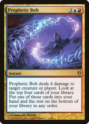 Prophetic Bolt card from Duel Decks: Izzet vs. Golgari