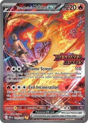Team Rocket's Moltres ex - 229/182 (Destined Rivals Stamp) card from Miscellaneous Cards & Products