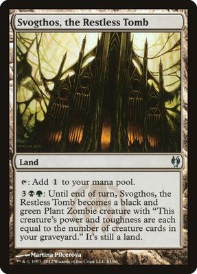 Svogthos, the Restless Tomb card from Duel Decks: Izzet vs. Golgari