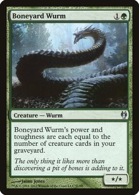 Boneyard Wurm card from Duel Decks: Izzet vs. Golgari