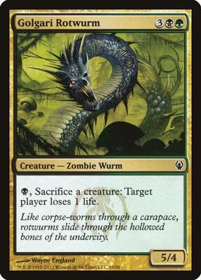 Golgari Rotwurm card from Duel Decks: Izzet vs. Golgari