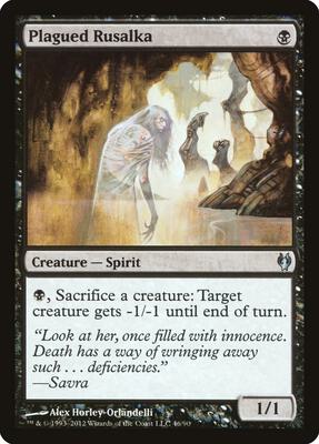 Plagued Rusalka card from Duel Decks: Izzet vs. Golgari