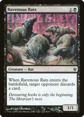 Ravenous Rats card from Duel Decks: Izzet vs. Golgari