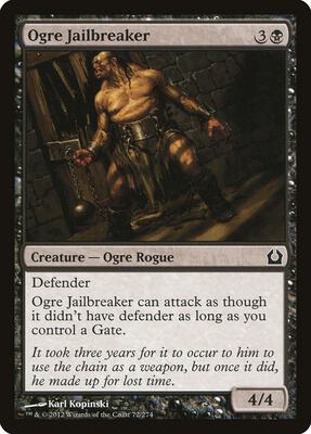 Ogre Jailbreaker card from Return to Ravnica