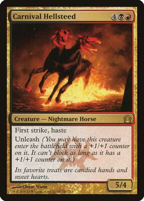 Carnival Hellsteed card from Return to Ravnica