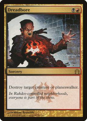 Dreadbore card from Return to Ravnica