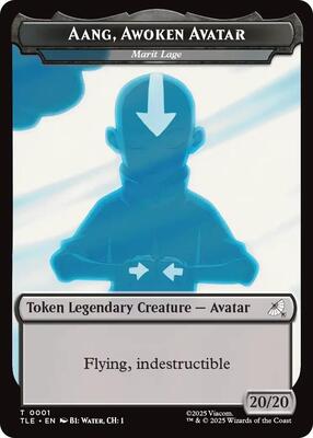 Aang, Awoken Avatar - Marit Lage // Treasure Double-Sided Token card from Avatar: The Last Airbender: Eternal-Legal