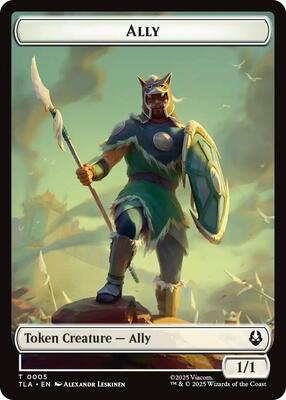 Ally (0005) // Clue (0014) Double-Sided Token card from Avatar: The Last Airbender