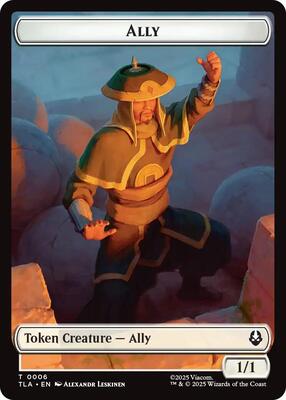 Ally (0006) // Clue (0017) Double-Sided Token card from Avatar: The Last Airbender