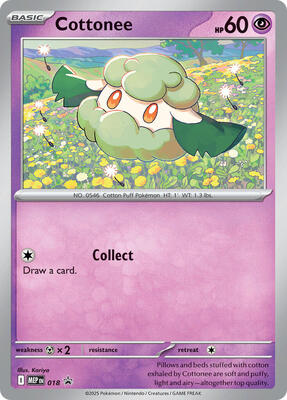 Cottonee (Cosmos Holo) card from ME: Mega Evolution Promo
