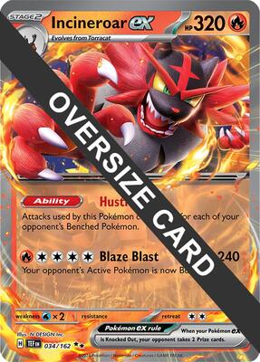Incineroar ex - 034/162 card from Jumbo Cards