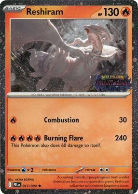 Reshiram (Phantasmal Flames Stamped) card from Miscellaneous Cards & Products
