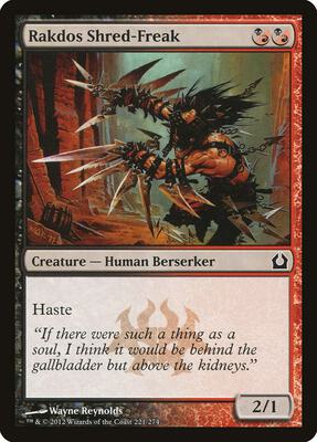 Rakdos Shred-Freak card from Return to Ravnica