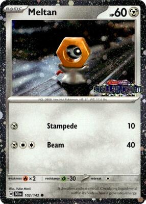 Meltan - 102/142 (Stellar Crown Stamped) card from Miscellaneous Cards & Products