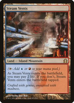 Steam Vents card from Return to Ravnica