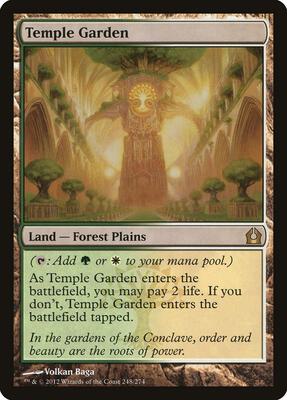 Temple Garden card from Return to Ravnica