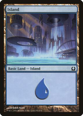 Island (255) card from Return to Ravnica