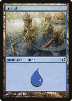 Island (256) card from Return to Ravnica