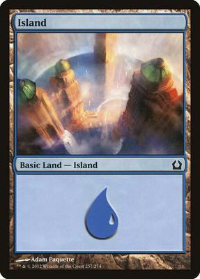 Island (257) card from Return to Ravnica