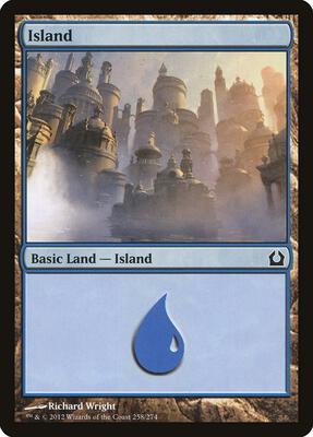 Island (258) card from Return to Ravnica