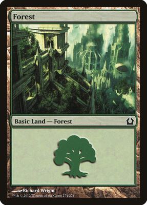 Forest (274) card from Return to Ravnica