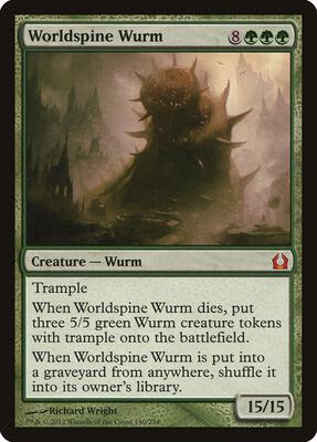 Worldspine Wurm card from Return to Ravnica