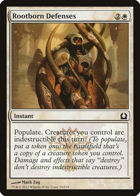 Rootborn Defenses card from Return to Ravnica