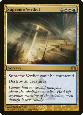Supreme Verdict card from Return to Ravnica