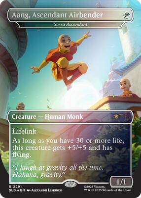 Aang, Ascendant Airbender - Serra Ascendant (Rainbow Foil) card from Secret Lair Drop Series