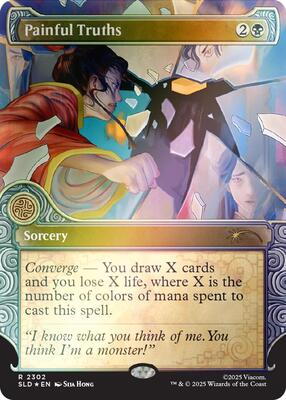 Painful Truths (Rainbow Foil) card from Secret Lair Drop Series