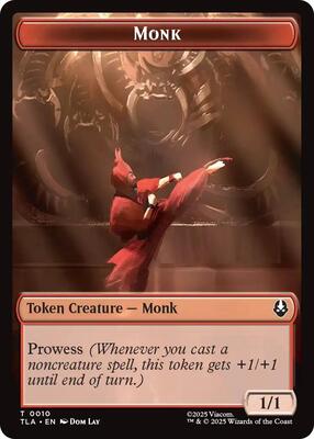 Monk // Clue (0017) Double-Sided Token card from Avatar: The Last Airbender