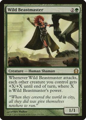 Wild Beastmaster card from Return to Ravnica