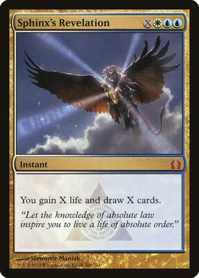 Sphinx's Revelation card from Return to Ravnica