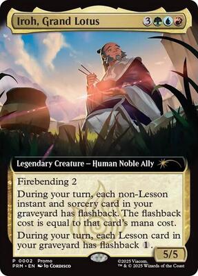 Iroh, Grand Lotus (Extended Art) card from Unique and Miscellaneous Promos